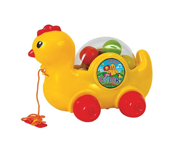 Anand pull along chick Anand Pull Along Chick for Kids (1Year+) with Attached String Encourage Walking Quality Plastic Material | (CHICK) - Image 1