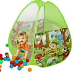 FunBlast Ball Pool Tent House For Kids, Pop Up Ball Pit Play Tent House With 50 Balls For Boys Girls, Babies And Toddlers Indoor& Outdoor,Multicolor