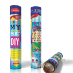 SIMARR Washable and Reusable DIY Colouring Mat Sketch Drawing Mat for Kids with 12 Colourful pens (3 in 1 Blue)