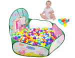 Activity Ball Pool For Kids Tent House For Girls With Basketball Hoop|Baby Ball Pit With Balls Indoor Toys For 1 2 3 Years Old|Foldable Tent House For Boys - Bis Certified,Multicolor - Image 2