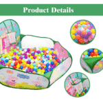 Activity Ball Pool For Kids Tent House For Girls With Basketball Hoop|Baby Ball Pit With Balls Indoor Toys For 1 2 3 Years Old|Foldable Tent House For Boys - Bis Certified,Multicolor
