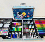 Space Kids Art Drawing Set Art and Craft Supplies Drawing and Painting Set Great Birthday Gift for Boys Girls Children - 145 Pcs Art Set