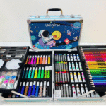 Space Kids Art Drawing Set Art and Craft Supplies Drawing and Painting Set Great Birthday Gift for Boys Girls Children - 145 Pcs Art Set