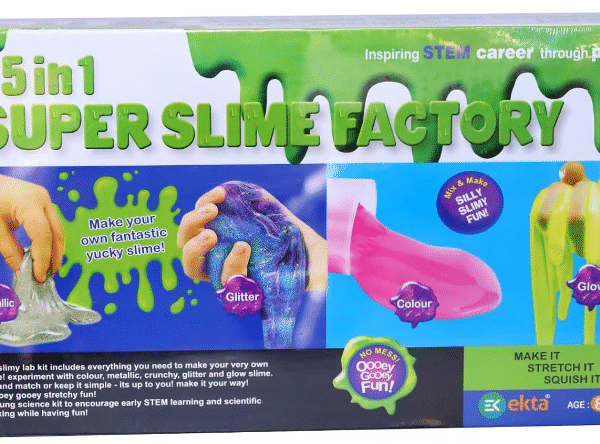 Ekta 5 in 1 Super Slime Factory| Multi Color |Safe and Non Toxic| DIY Slime Factory Kit |Make Your Own Fantastic Yucky Slime at Home |Age Above 8 Years