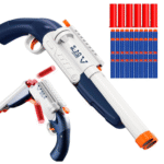 2 in 1 Blast Gun with Foam Bullets for Kids & Toddlers for Indoor and Outdoor Playing, Soft Bullet Toy Shotgun with Shell Ejection for Kids, Outdoor Toys for Boys & Girls