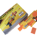 Blaze Storm Soft Bullet Gun - Battery-Operated Kids' Toy with 20 Bullets and 10-Dart Magazine Drum