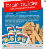 EKTA brain builder wooden building planks (set-1)- Multi color, 36 Pcs - Image 2