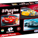 Frank Disney Pixar Cars 3 (48 Pieces) 3 in 1 Jigsaw Puzzle for Kids Above 5+ Years - Fun & Challenging Brain Booster Games - for Focus and Memory
