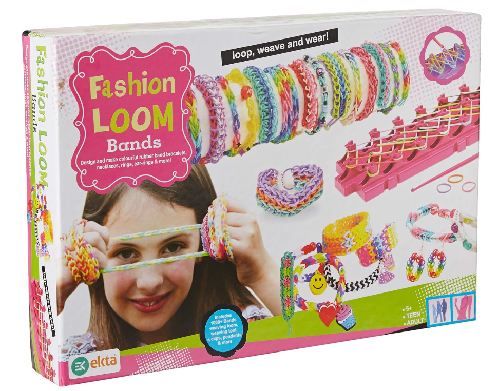 fashion loom bands Ekta Fashion Loom Bands Jewellery Maker Kit (Over 1000 Coloured Bands) - Image 1
