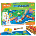 Imagimake Mapology Hidden Quest World Map Board Games for Kids | Magical Swipe & Reveal | Educational Toys for Kids 5 Years | Kids Toys for Boys & Girls | Card Games | Birthday Gift for Girls & Boys