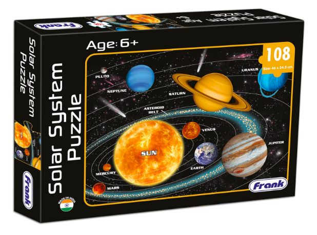 solar system puzzle Frank Solar System Outer Space Puzzle for 6 Year and Above - Fun and Challenging - Educational Toys and Games for Focus, Memory, Mental Boost - Image 1