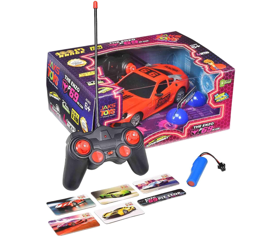 100 m range car JAKS The Enzo F69 RC Car | Formula Speed Racing | Remote Control, Rechargeable Li-ion Battery, Pit-Stop, Limited Edition Premium Toy Vehicle | Birthday Gift, Outdoor Indoor Play - Image 1