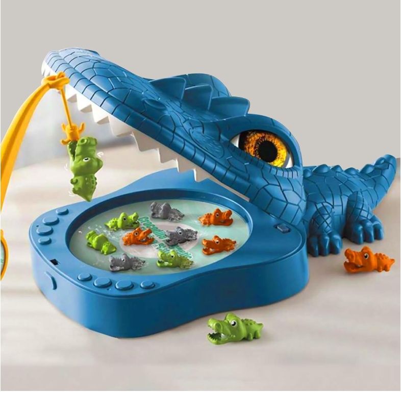 crocodile magnetic Crocodile Magnetic Fishing Plate for Kids 3+ Years | Musical Model for Boys & Girls | Suspension Panel - Image 1