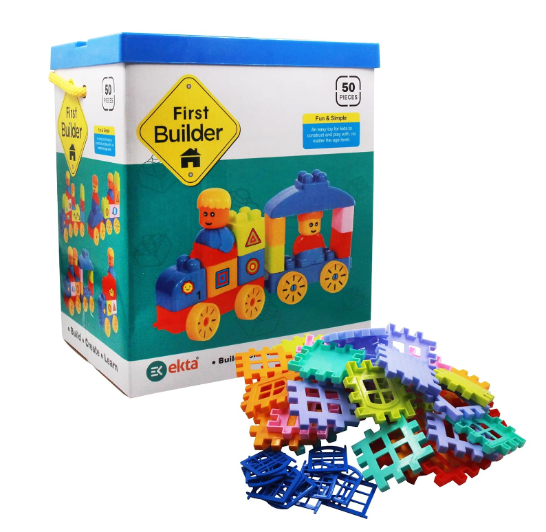 first builder EKTA First Builders Building Blocks of 50 pcs - Image 1