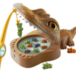 Fishing Game Toys with Slideway, Electronic Toy Fishing Set with Magnetic Pond, Learning Educational Toys with Music Story for Kids Toddlers Gift for Baby