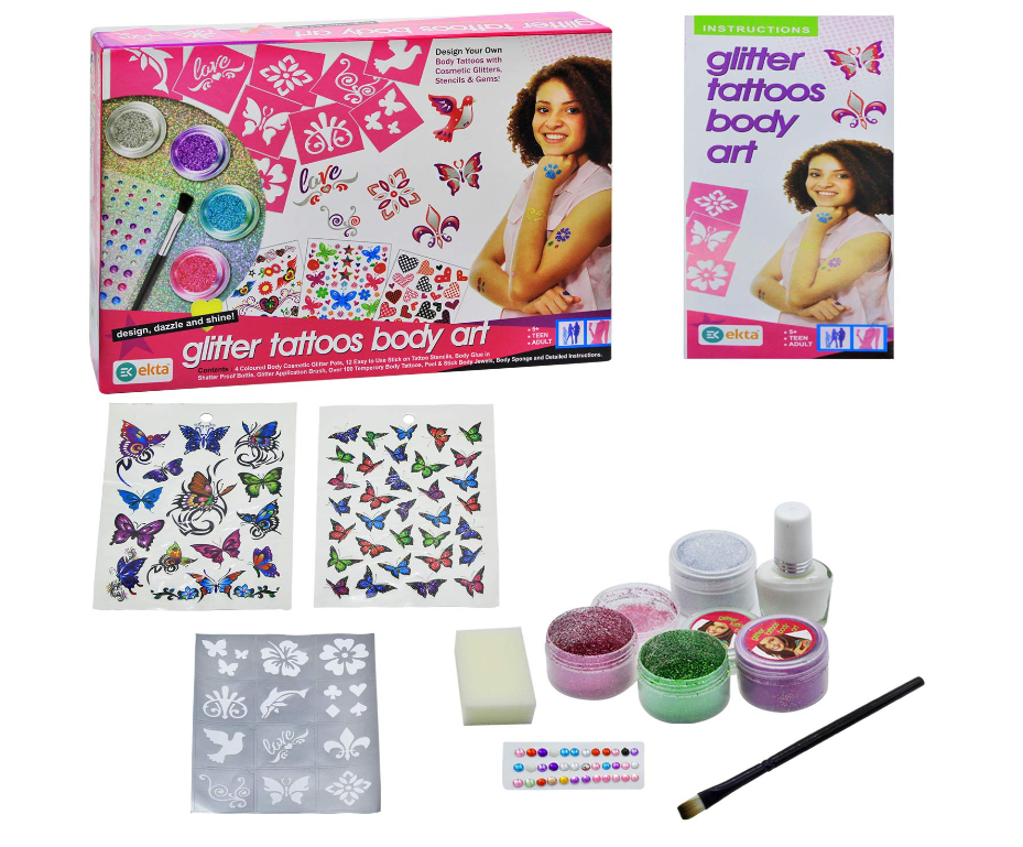 glitter tattoo Ekta Glitter Body Tattoos (100 Tattoos) - Image 1
