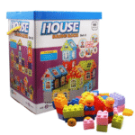 EKTA House Building Blocks with Windows Set-2, Building Blocks for Kids, Block Game for Kids (Multicolor, Big Size) - 64 Pieces