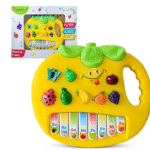 Musical Piano with Interactive Educational Keyboard, 8 Keys & Music Button, Light-Up Musical Toy for 24+ Months, Made in India with Safe Non-Toxic Plastic, Available in 6 Styles