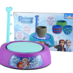 Kriiddaank Frozen Kids Pottery Wheel Battery Operated With Molding Clay & Painting Kit Set Learning And Education Multicolor Board Game Toys For Kids (Frozen)