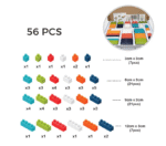 Sirius Toys Building Blocks | Building Blocks Game | Educational Toy | Smart Activity Fun & Learning Blocks | Colorful Blocks | Block Puzzle | Big Building & Construction Toy - 56 Piece Set - Image 2