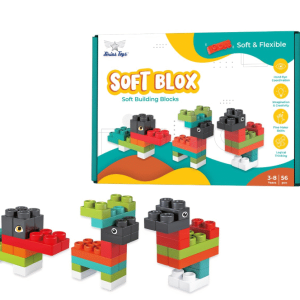 Sirius Toys Building Blocks | Building Blocks Game | Educational Toy | Smart Activity Fun & Learning Blocks | Colorful Blocks | Block Puzzle | Big Building & Construction Toy - 56 Piece Set