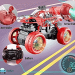 Xuanna Stunt Spray Car with 3D Flashing Light & Sound Toy for Kids Friction Power Toy Car for Kids – 360 Degree Stunt Car