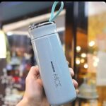 Nice Glass Water Bottle with Silicone Protection Sleeve Cover (Multicolor) | 400ml (MOQ-3) - Image 2