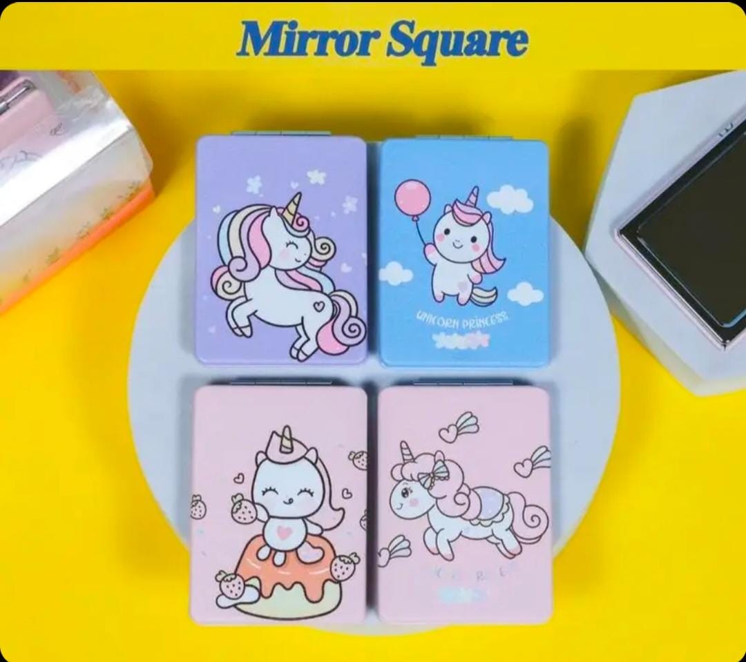 WhatsApp Image 2025-01-26 at 6.14.45 AM (3) Unicorn Folding Pocket Mirror Rectangle Portable Double-Sided Travel Makeup Compact Mirror for Girls - Image 1