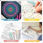 Glitter Neon Gel Pen Set of 12, Multicolour, - Image 3