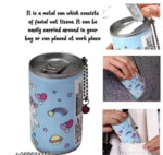 Assorted unicorn Tin Shape Mini Portable Wet Wipes Tissue Can for Cleaning Face Body for Kids Women and Men , poratble travel pupose use - Image 5