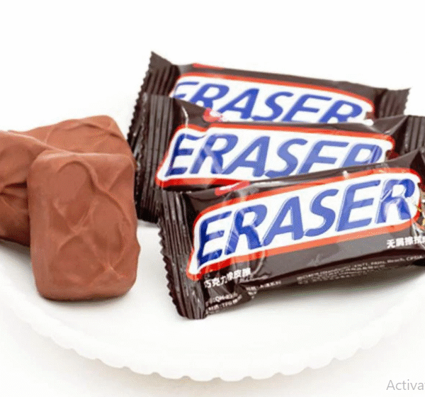 Cute 3D Chocolate Shape Non-Toxic Rubber Pencil Erasers, Stationery for Kids School Boys Girls, Birthday Return Gifts