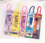 Stationery Gift Set for Kids Mix Designer Set includes 2 Pencils, 1 Scale, 1 Eraser and 1 Sharpener- Assorted colour