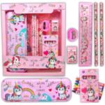 Unicorn Stationery Kit Set For Kids | 6 In 1 Cartoon School Items