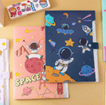 Astronaut Button File Folder with Button Lock Assorted Color (Side opening) - For Return Gifts - Image 2