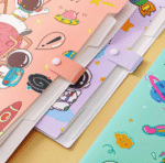 Astronaut Button File Folder with Button Lock Assorted Color (Side opening) - For Return Gifts - Image 4