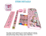 Unicorn Stationery Kit Set For Kids | 6 In 1 Cartoon School Items - Image 4
