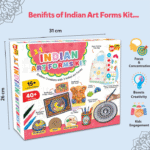 Little Berry Indian Art Forms Kits – 3 in 1 Indian Art Forms Kit | Learn Warli & Block Printing | DIY Art & Craft Kits with Drawing Kit & Colour Set for Kids 6-12 | Educational Gift for Girls & Boys