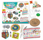 Little Berry Indian Art Forms Kits | Paper, Wood Ultimate 6 in 1 DIY Art & Craft Kit for Kids | Create 20+ Projects | Learn Lippan, Warli, Block Printing, Mandala & Madhubani Painting Kit | DIY Toys