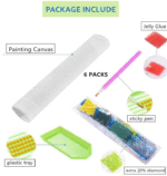 DIY BIG SIZE - Diamond Crystal Painting Stickers: Mosaic Art Kit for Kids - Educational Cartoon Puzzle Art Gift & Return Gifts for Birthdays (Pack of 1)-Mix Design - Image 5