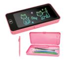 Writing Tablet Pencil Case for Kids – 2 in 1 LCD Digital Slate for Kids, E-Note Pad, Pencil Box for Kid, Doodle Writing Board for School Going Kid, Educational Toys - Assorted Colour