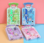 Case Creation Kids Stationery Gift Set 7 Pieces Includes School Supply 2 Pencil, 1 Pencil Gripper, 1 Eraser, 1 Sharpener, 1 Wrist Watch,1 Wallet in Trolley Design Case, Birthday Return Gift - Girls - Image 4