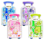 Case Creation Kids Stationery Gift Set 7 Pieces Includes School Supply 2 Pencil, 1 Pencil Gripper, 1 Eraser, 1 Sharpener, 1 Wrist Watch,1 Wallet in Trolley Design Case, Birthday Return Gift - Girls - Image 8