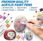 12Pcs Acrylic markers Permanent Gel Marker Quick Drying Markers scrapbook DIY craft making for Mug Ceramic Glass, Wood Fabric, Canvas Metal Painting,Kids Suit,Card Making, Art Supplies - Image 2