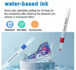 12Pcs Acrylic markers Permanent Gel Marker Quick Drying Markers scrapbook DIY craft making for Mug Ceramic Glass, Wood Fabric, Canvas Metal Painting,Kids Suit,Card Making, Art Supplies - Image 3