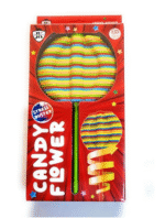 Multicolour Striped Candy Flower Toy with Green Stem - Image 6