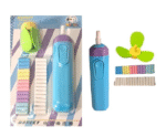 Cute Electric Erasers For Kids With Fan And 30 Refills Corded Electric Eraser (Multicolor), Multi-Color