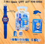 Case Creation Kids Stationery Gift Set 7 Pieces Includes School Supply 2 Pencil, 1 Pencil Gripper, 1 Eraser, 1 Sharpener, 1 Wrist Watch,1 Wallet in Trolley Design Case, Birthday Return Gift - Boys - Image 5