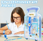 Case Creation Kids Stationery Gift Set 7 Pieces Includes School Supply 2 Pencil, 1 Pencil Gripper, 1 Eraser, 1 Sharpener, 1 Wrist Watch,1 Wallet in Trolley Design Case, Birthday Return Gift - Boys - Image 6